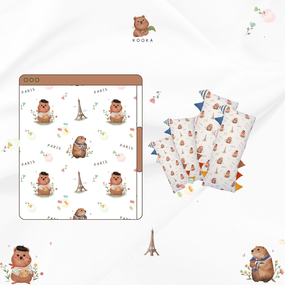 BOLSTER SET | SUMMER IN PARIS | TENCEL™ BABY SINGAPORE
