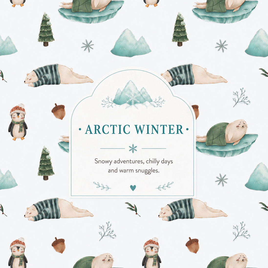 BOLSTER SET | ARTIC WINTER | TENCEL™ BABY SINGAPORE