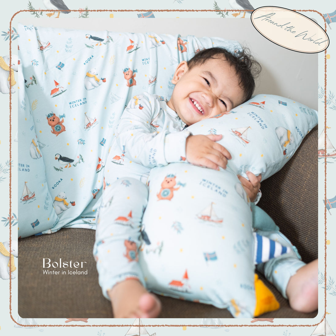 BOLSTER SET | WINTER IN ICELAND | TENCEL  BABY SINGAPORE