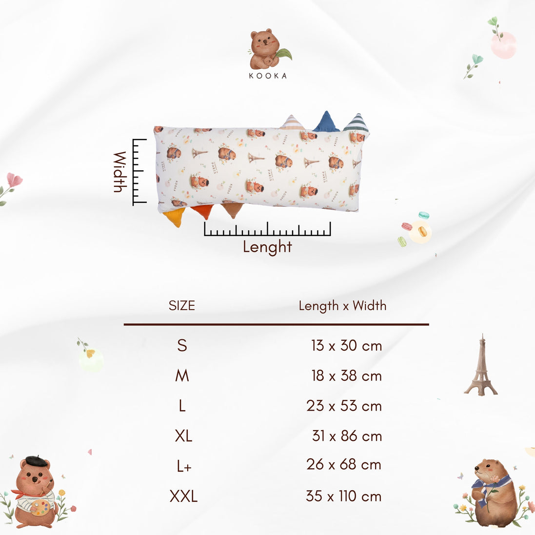 [CASE ONLY] BOLSTER CASE | SUMMER IN PARIS | TENCEL  BABY SINGAPORE