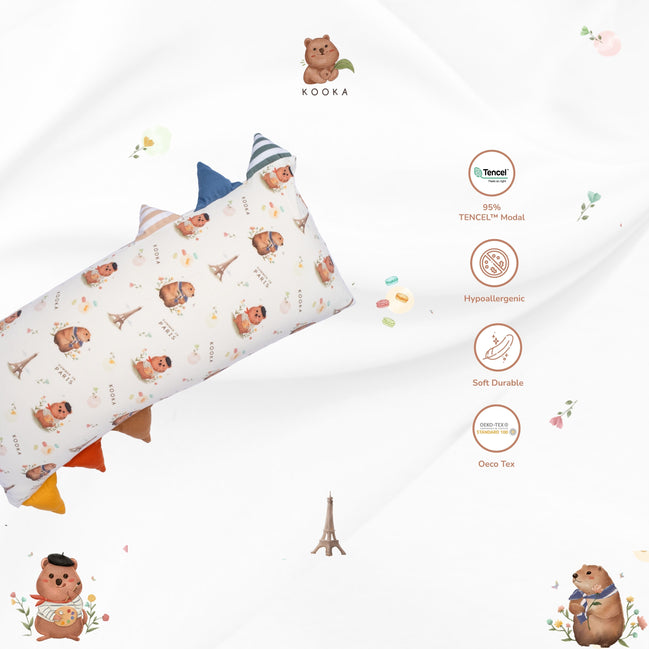 [CASE ONLY] BOLSTER CASE | SUMMER IN PARIS | TENCEL  BABY SINGAPORE