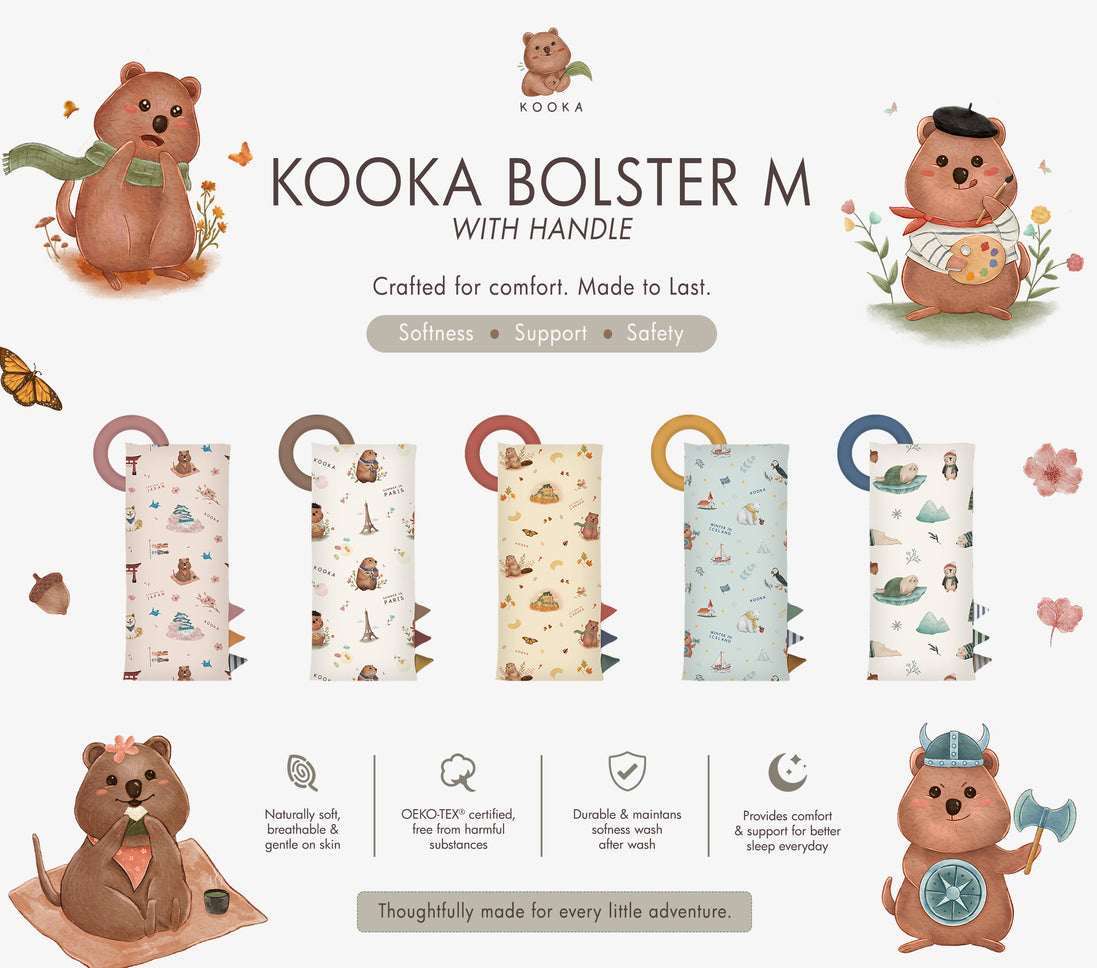 MEDIUM BOLSTER SET  | ALL AROUND THE WORLD | TENCEL BABY BOLSTER SINGAPORE