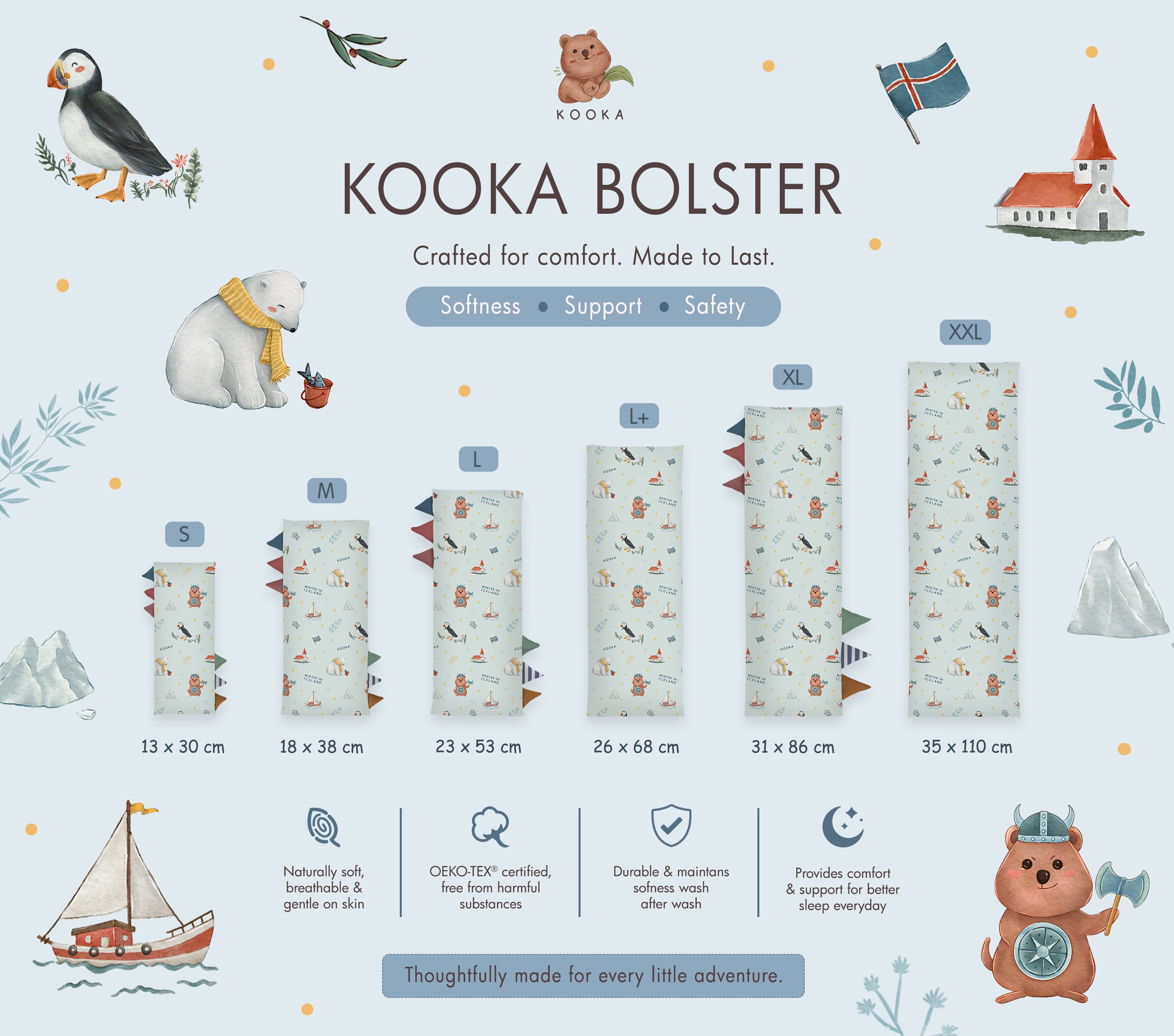 BOLSTER SET | WINTER IN ICELAND | TENCEL  BABY SINGAPORE