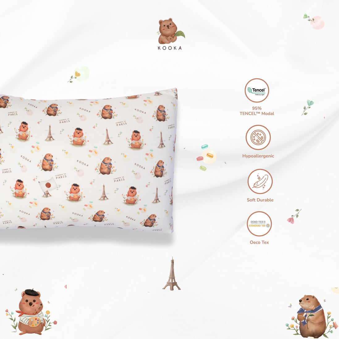 PILLOW SET | SUMMER IN PARIS | TENCEL BABY SINGAPORE