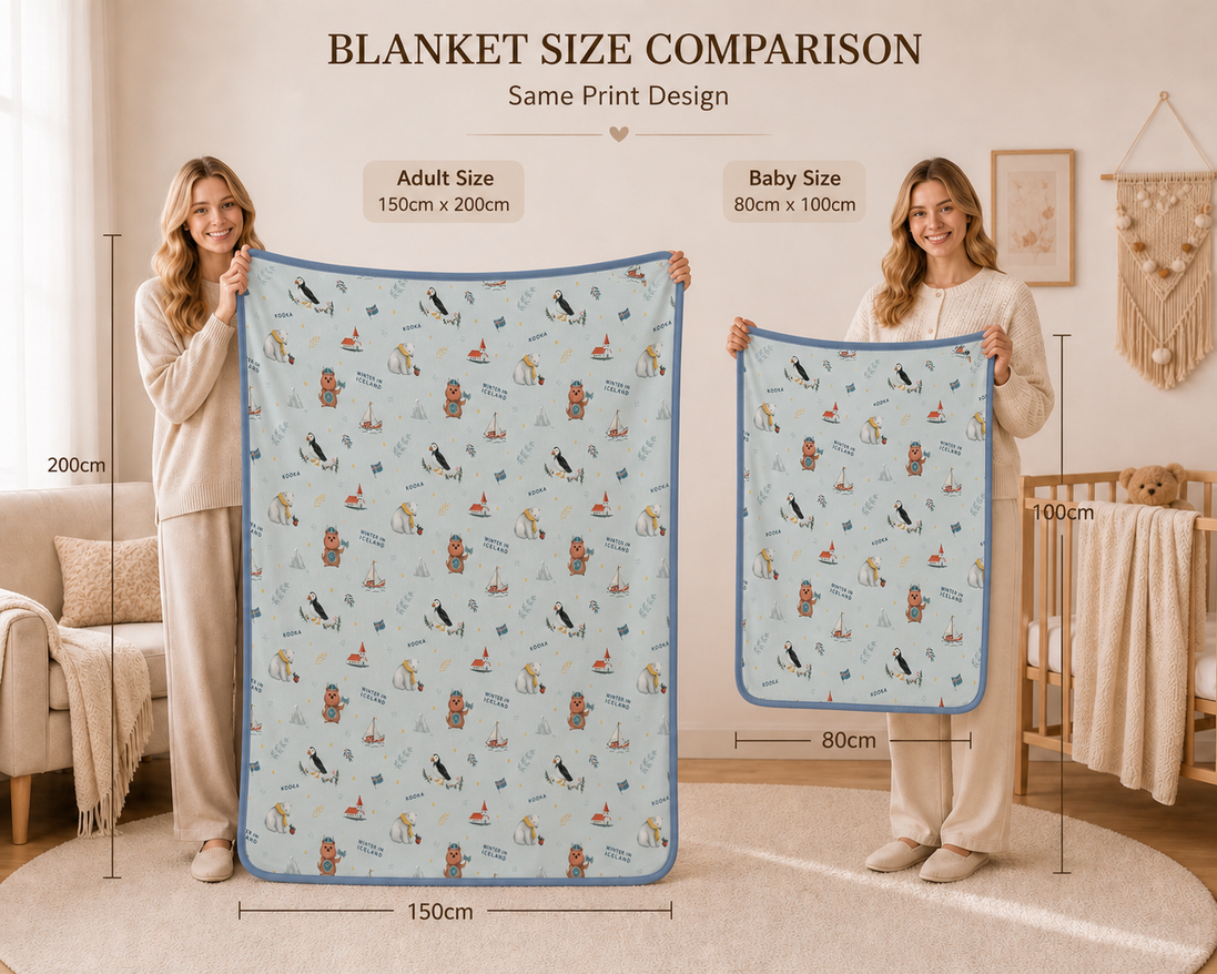 TENCEL™ Double Layer Blanket | WINTER IN ICELAND | TENCEL™ Blanket Singapore