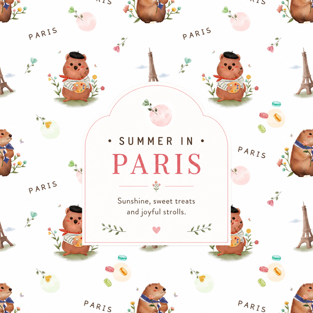 BOLSTER SET | SUMMER IN PARIS | TENCEL™ BABY SINGAPORE
