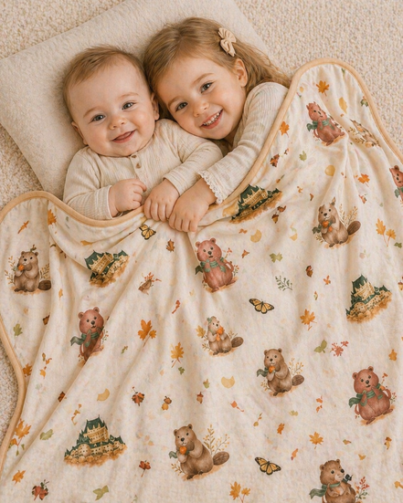TENCEL™Double Layer Blanket | AUTUMN IN CANADA | TENCEL™ Blanket Singapore