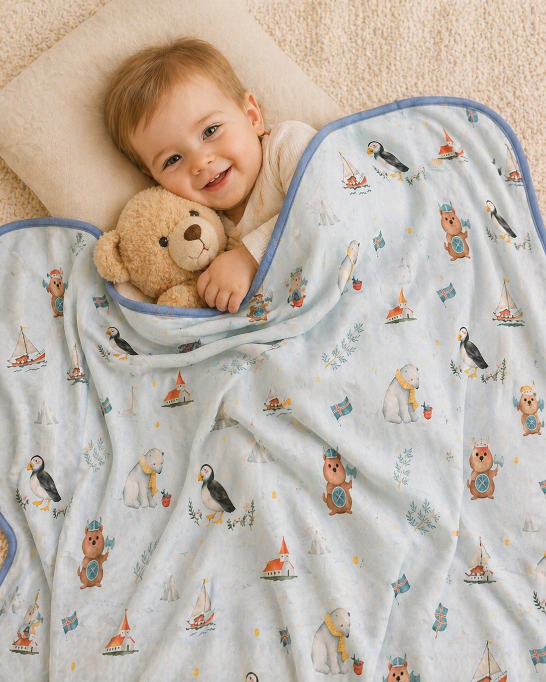 TENCEL™ Double Layer Blanket | WINTER IN ICELAND | TENCEL™ Blanket Singapore