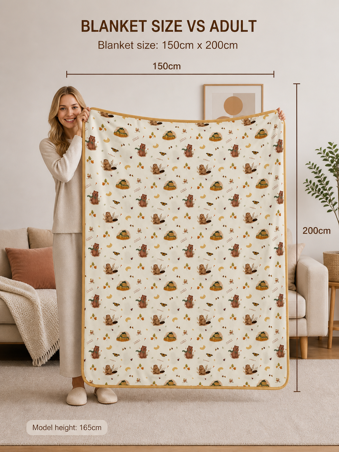TENCEL™Double Layer Blanket | AUTUMN IN CANADA | TENCEL™ Blanket Singapore