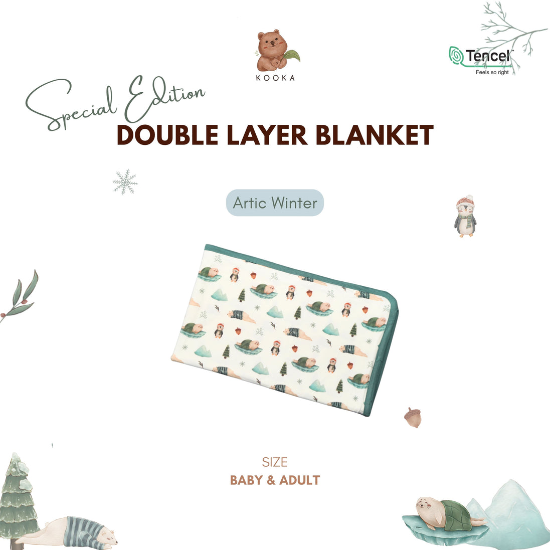 TENCEL™ Double Layer Blanket | ARTIC WINTER | TENCEL™ Blanket Singapore