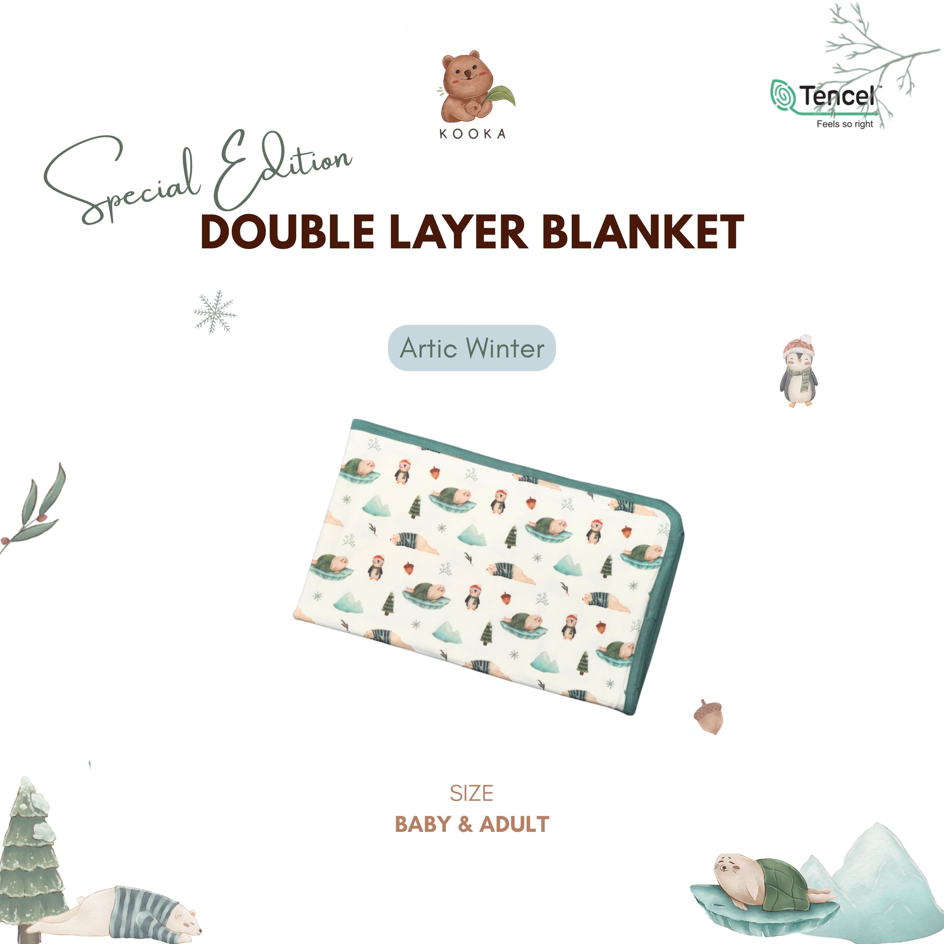 TENCEL™ Double Layer Blanket | ARTIC WINTER | TENCEL™ Blanket Singapore
