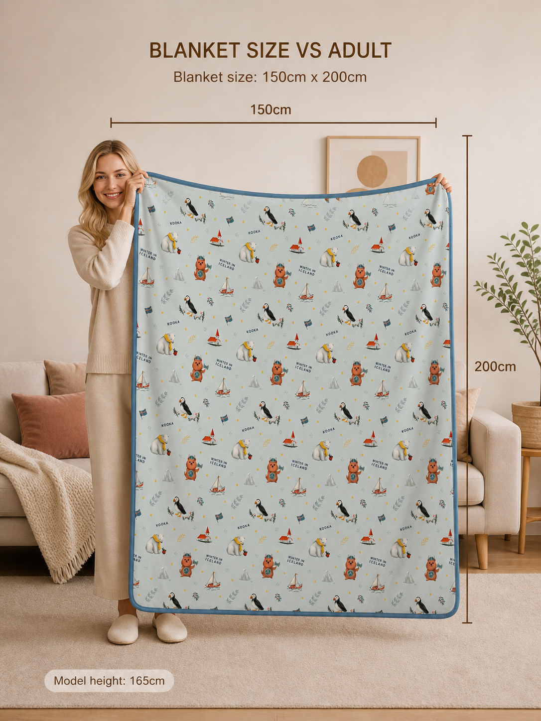 TENCEL™ Double Layer Blanket | WINTER IN ICELAND | TENCEL™ Blanket Singapore