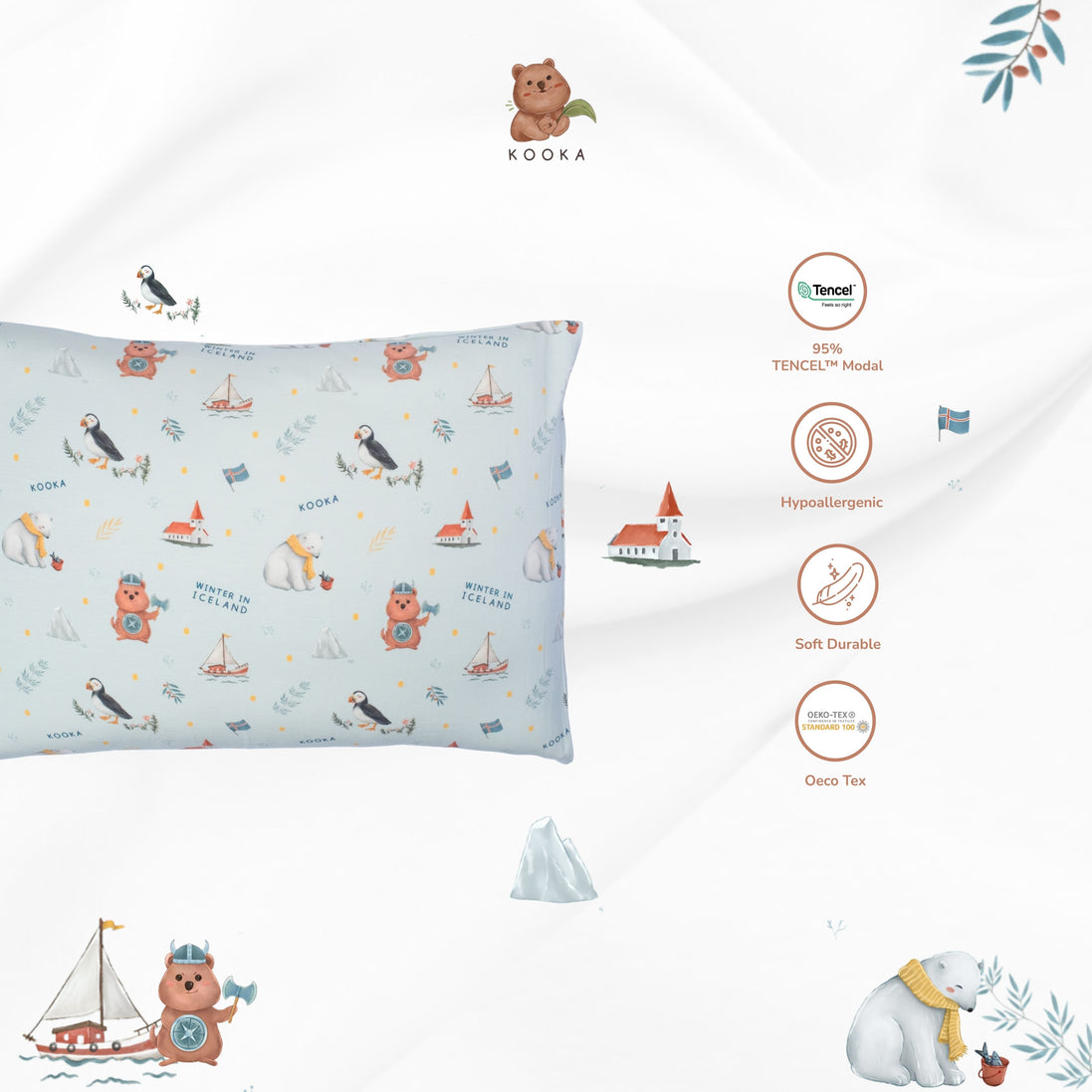 PILLOW SET  | WINTER IN ICELAND| TENCEL™ BABY SINGAPORE