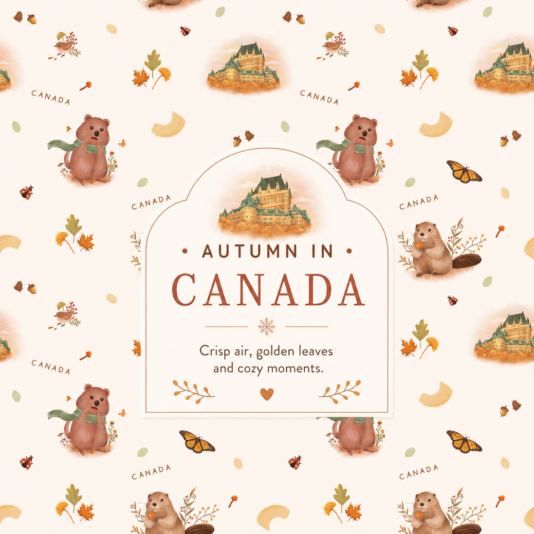 TENCEL™Double Layer Blanket | AUTUMN IN CANADA | TENCEL™ Blanket Singapore