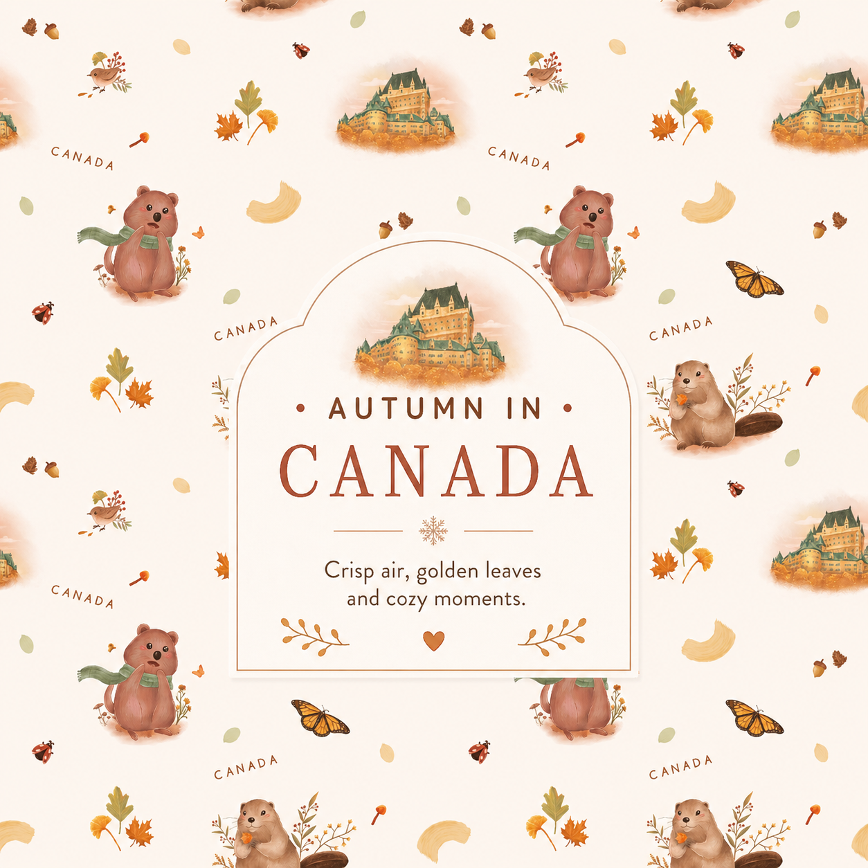 TENCEL™Double Layer Blanket | AUTUMN IN CANADA | TENCEL™ Blanket Singapore