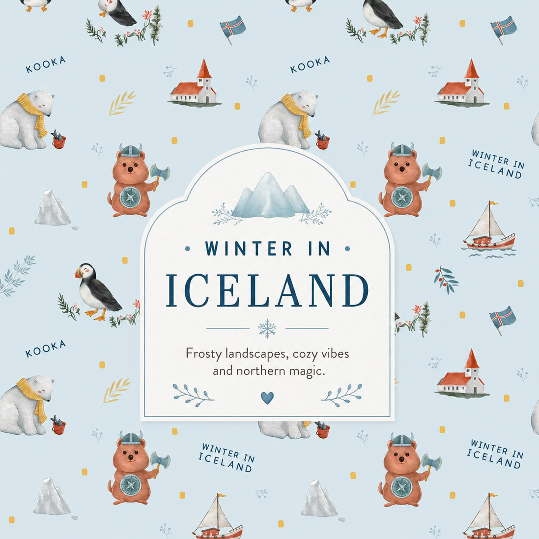 TENCEL™ Double Layer Blanket | WINTER IN ICELAND | TENCEL™ Blanket Singapore