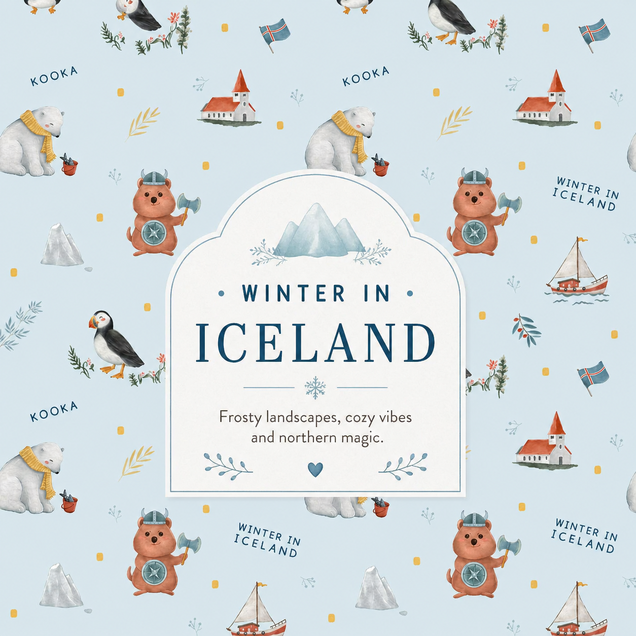 TENCEL™ Double Layer Blanket | WINTER IN ICELAND | TENCEL™ Blanket Singapore