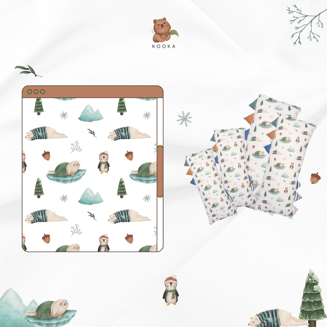 BOLSTER SET | ARTIC WINTER | TENCEL™ BABY SINGAPORE