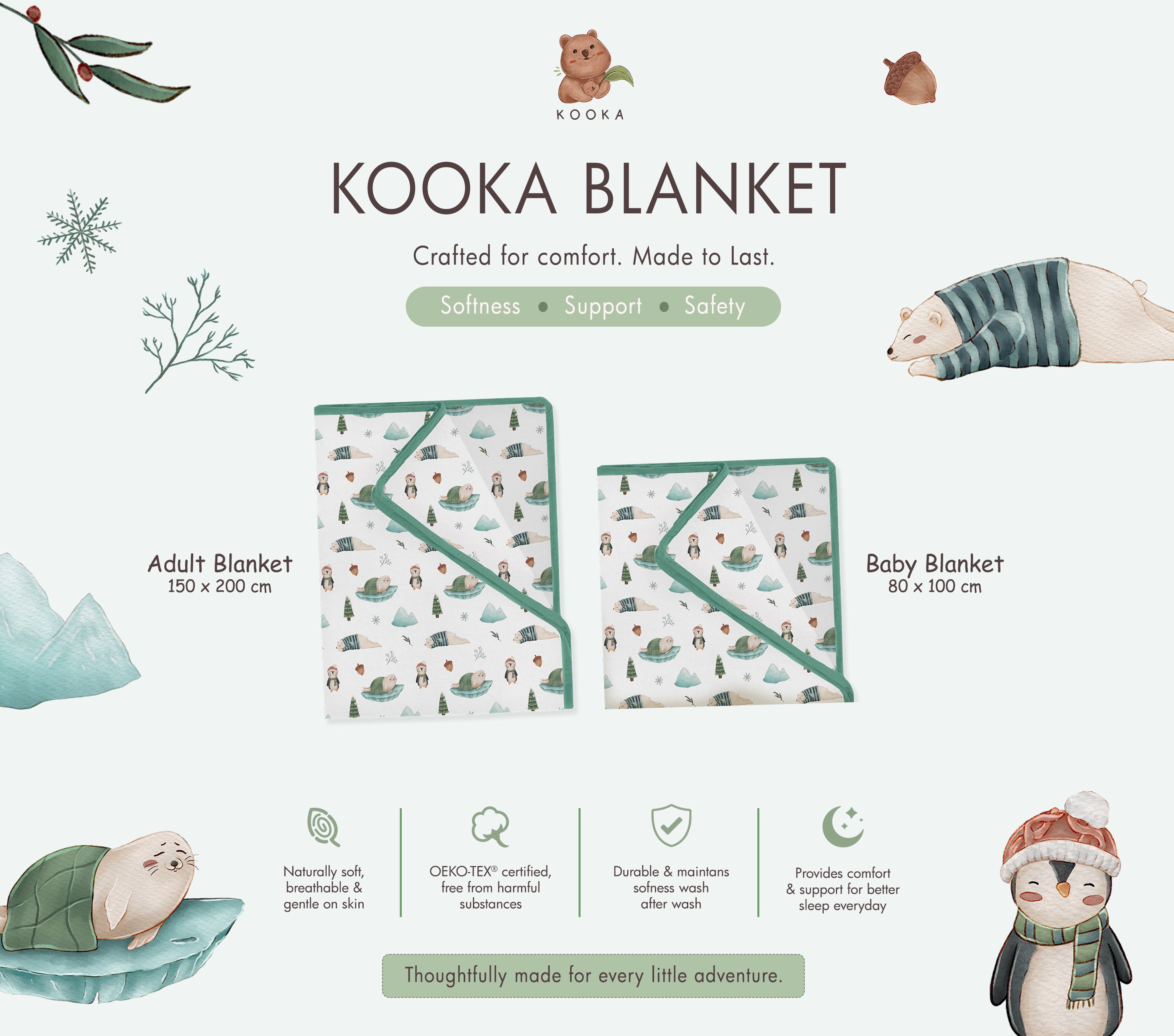 TENCEL™ Double Layer Blanket | ARTIC WINTER | TENCEL™ Blanket Singapore